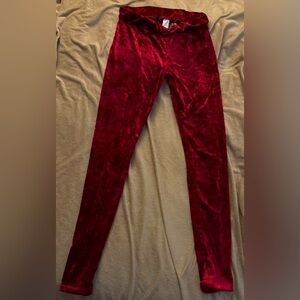 Red Velvet Leggings